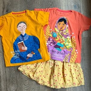 Piccolina Trailblazer T-Shirts and Floral Skirt